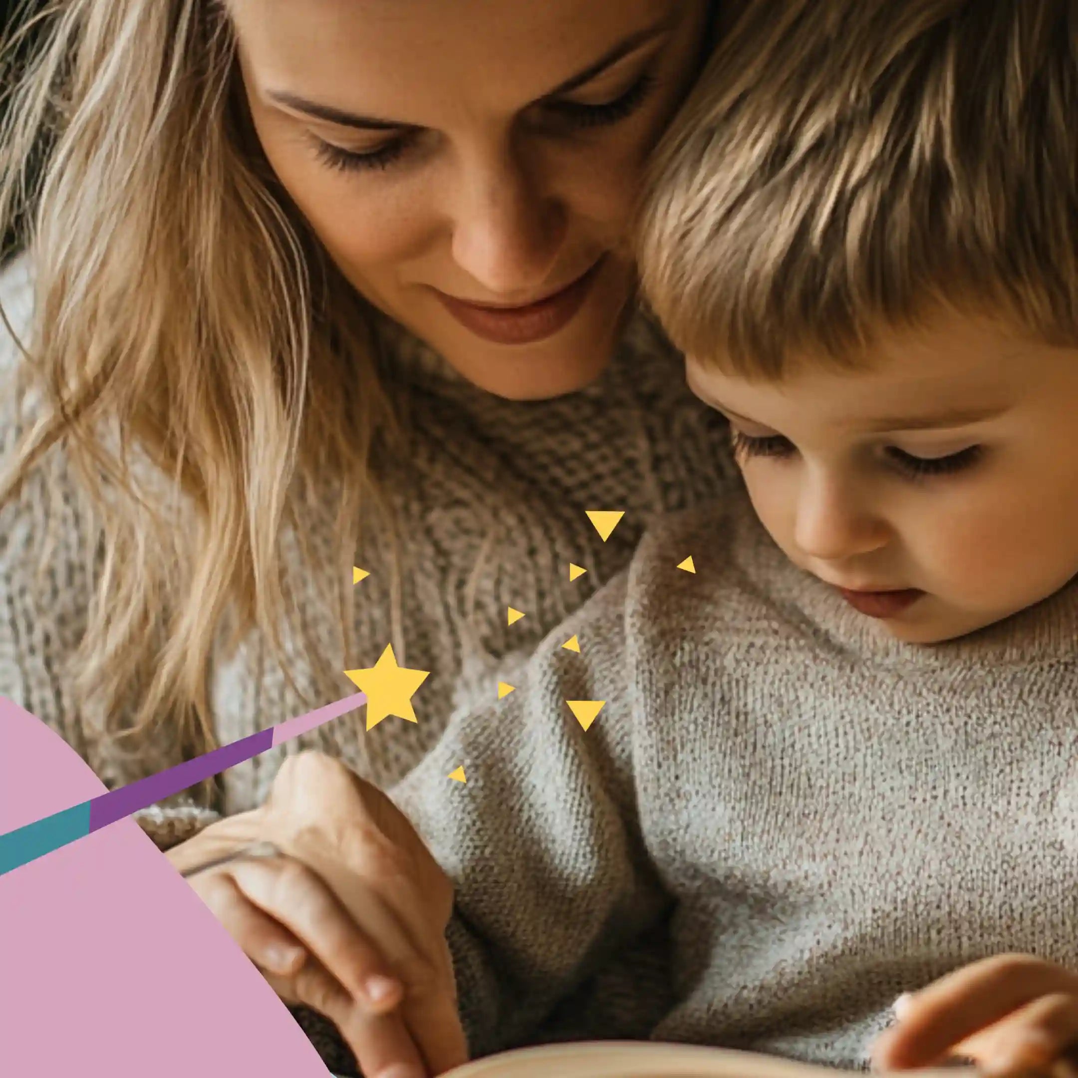 Mutter und Sohn beim Vorlesen