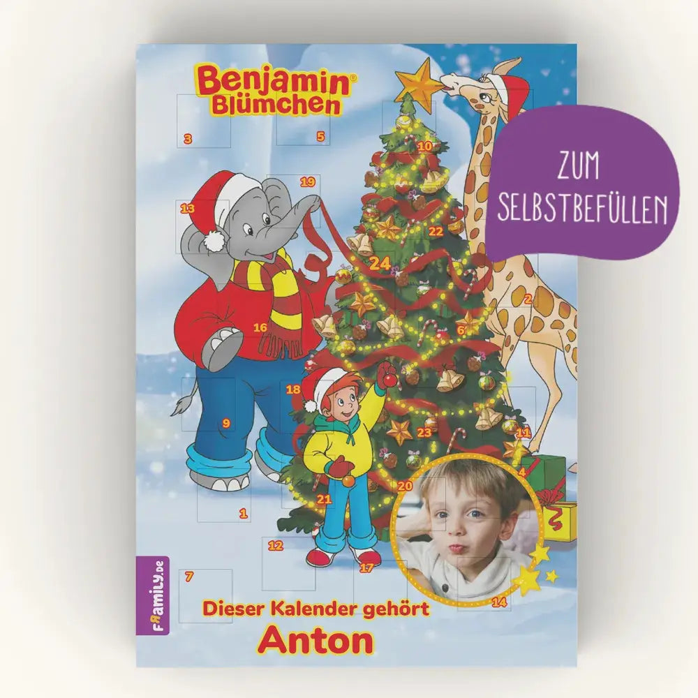 Personalisierter Adventskalender Benjamin Blümchen zum selbstbefüllen