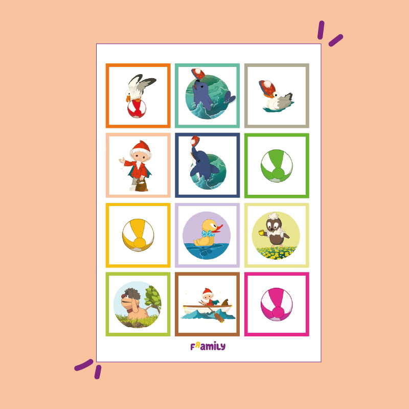 Bastelanleitung zum kostenlosen Download: Memory zum Thema Sandmännchen und Sommer