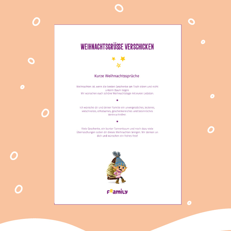 Die schönsten Weihnachtsgrüße als kostenloser Download mit verschiedenen kurzen Weihnachtssprüchen