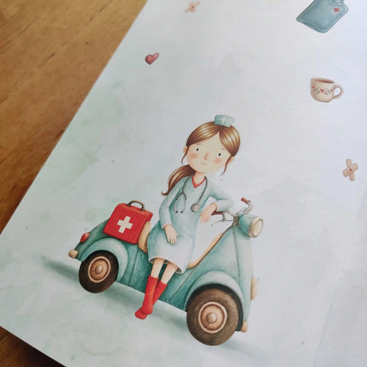Ausschnitt aus dem Framily Mama-Buch. Mama als Krankenschwester