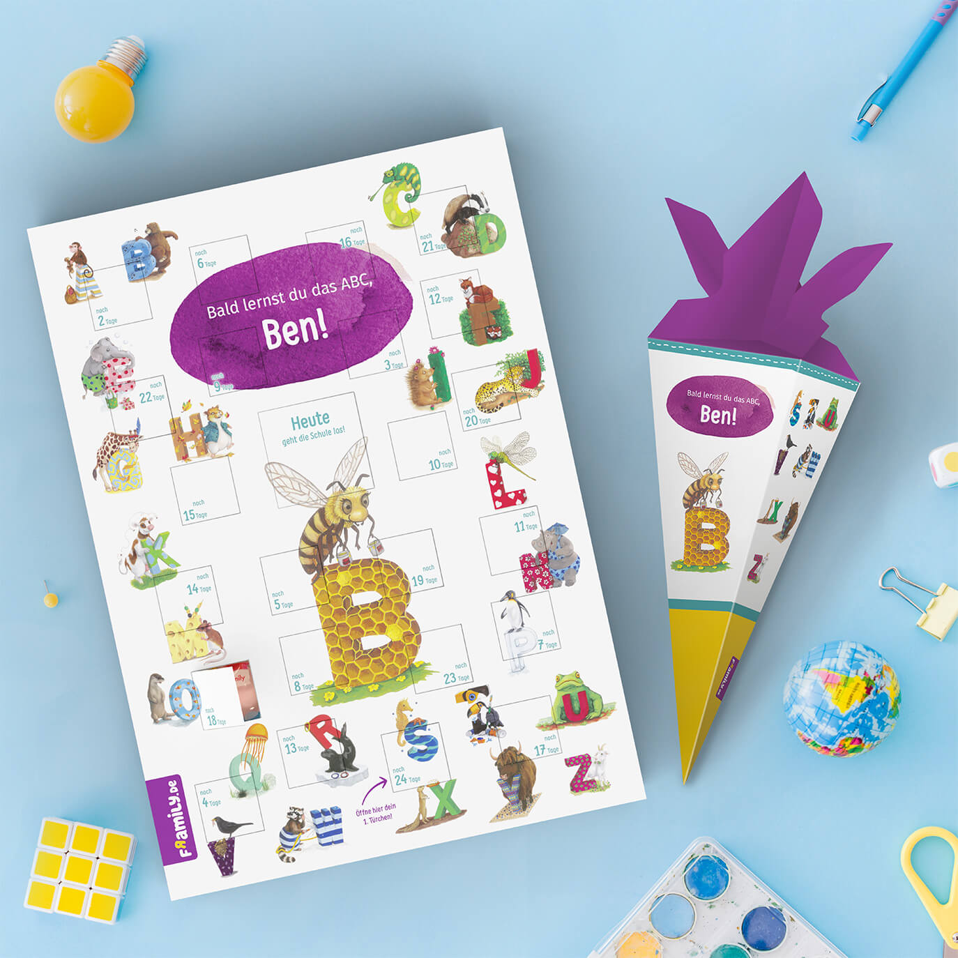 ABC Countdown-Schulstart-Kalender
